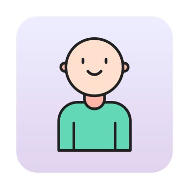 bebek oğlan simgesi, vektör illüstrasyonu