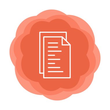 belge simgesi, vektör illüstrasyonu basit tasarım