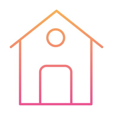 Eve. Web simgesi basit illüstrasyon