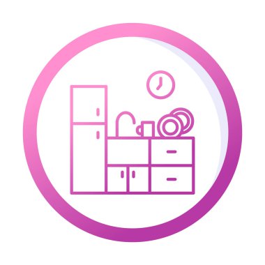 Mutfak simgesi vektör illüstrasyonu