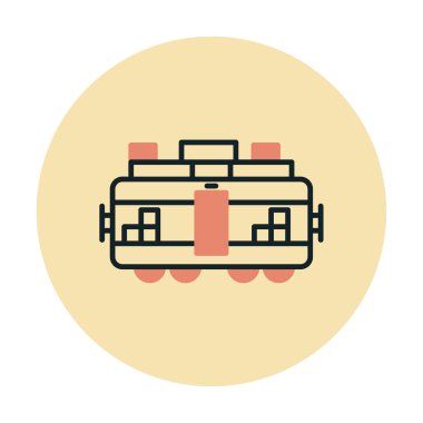 Tren kargosunun vektör çizimi