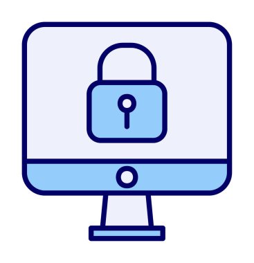 Beyaz arkaplanda asma kilit vektör çizimi