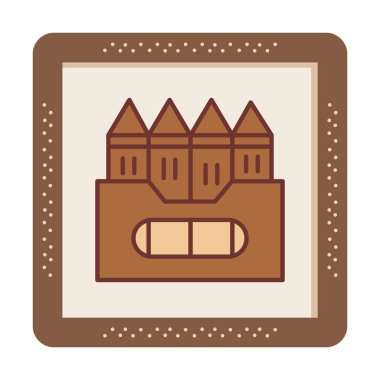 Basit Boya Simgesi, vektör illüstrasyonu