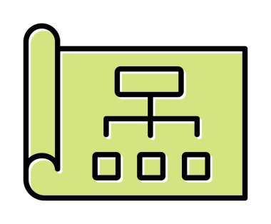 Haftalık İş Planlayıcı Web simgesi, vektör illüstrasyonu 