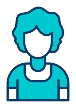 kadın web simgesi vektör illüstrasyonu