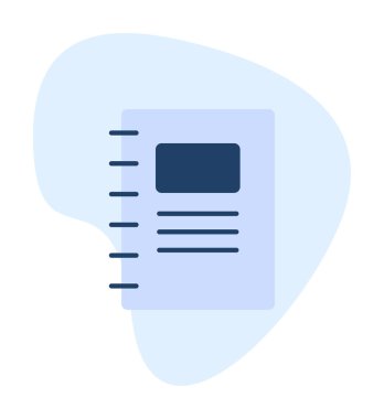 notepad simgesi, vektör illüstrasyonu basit tasarım