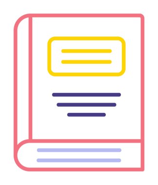 kitap simgesi vektör illüstrasyonu 