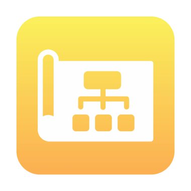 Haftalık İş Planlayıcı Web simgesi, vektör illüstrasyonu 