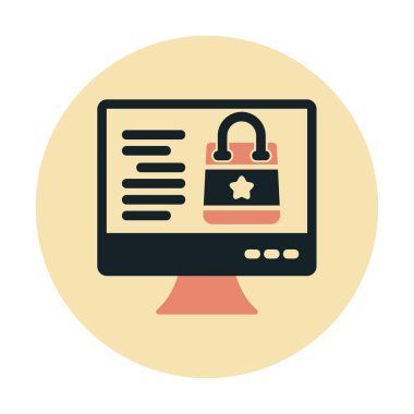 Ekran vektör illüstrasyonunda ticaret simgesi