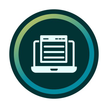 Basit web sitesi arayüzü simgesi, vektör illüstrasyonu