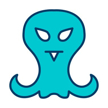 Sevimli uzaylı karakter Vektör illüstrasyonu