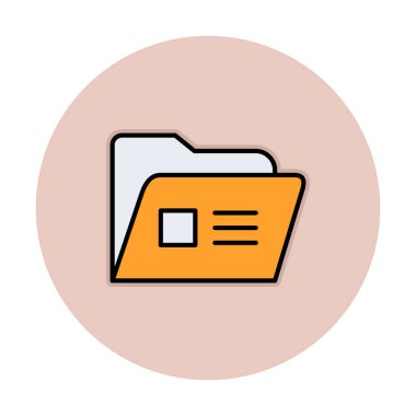 klasör renkli vektör simgesi 