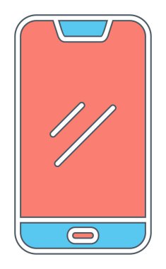 Akıllı telefon simgesi. özet vektör illüstrasyonu 