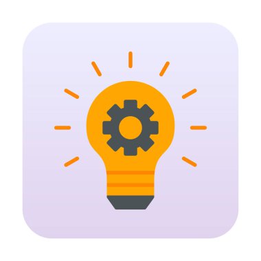 Fikir ampul ikonu vektör illüstrasyonu             