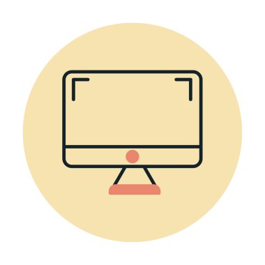 bilgisayar izleme simgesi, vektör illüstrasyonu basit tasarım