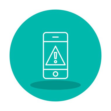 Mobil Uyarı simgesi vektör illüstrasyonu