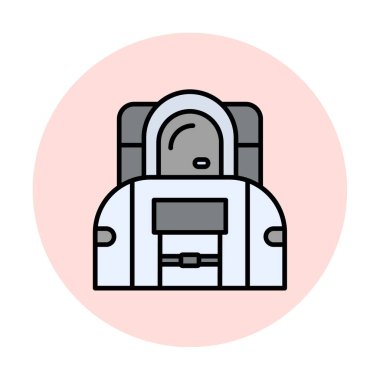 Uzay astronot düz simgesi