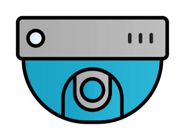 CCTV kamerası. Web simgesi basit illüstrasyon