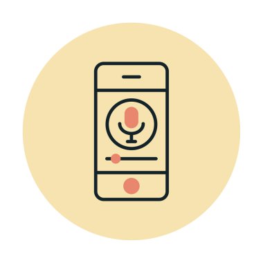 Web tasarımı için mobil kayıt vektör simgesi