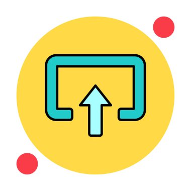 Girdi düz vektör simgesi