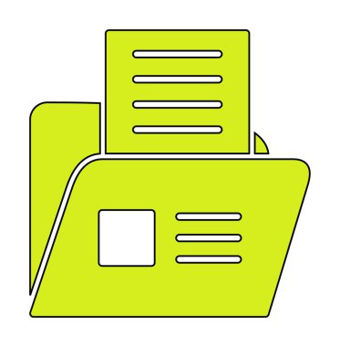 klasör renkli vektör simgesi 