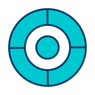 Basit hedef simgesi, hedef, vektör illüstrasyonu