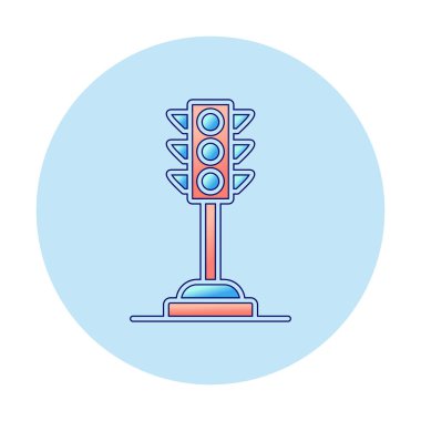Trafik ışığı web simgesi illüstrasyonu