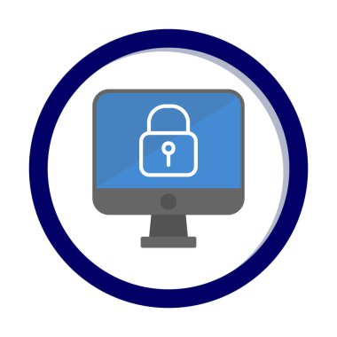 Beyaz arkaplanda asma kilit vektör çizimi