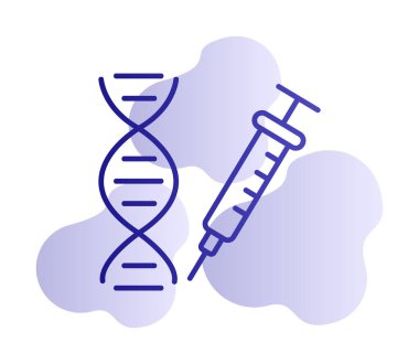 Gen yapısı simgesi. Mobil konsept ve web uygulamaları için bilim simgesi.