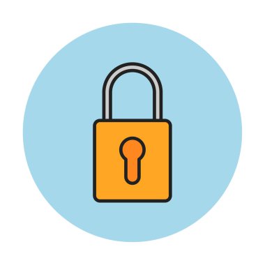 kilit simgesi web basit illüstrasyon