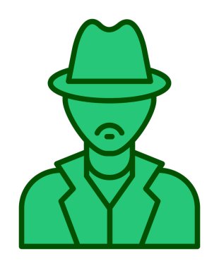 Dedektif ikon vektör illüstrasyonu