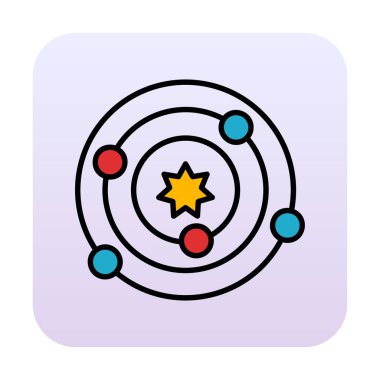 Güneş sistemi. Gezegenler Güneş 'in etrafında döner.