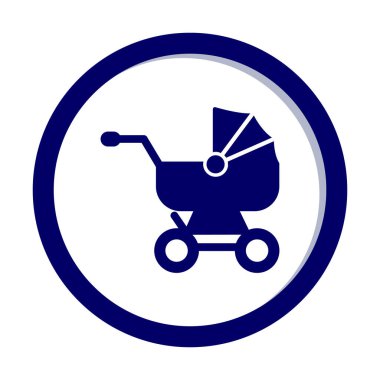 bebek arabası kutsal kişilerin resmi, vektör çizim 