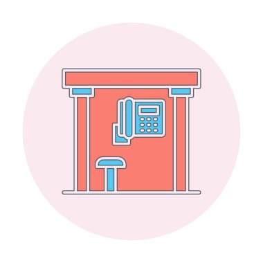 Basit Telefon Simgesi, vektör illüstrasyonu