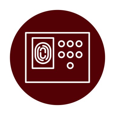 Güvenlik sistemi simgesi vektör illüstrasyonu