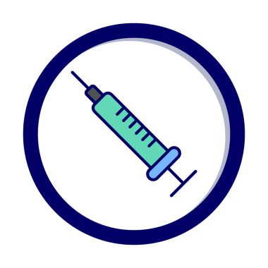Enjeksiyon Virüsü simgesinin vektör çizimi