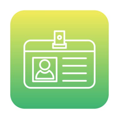 Arka planda izole edilmiş modayı takip eden kimlik kartı simgesi