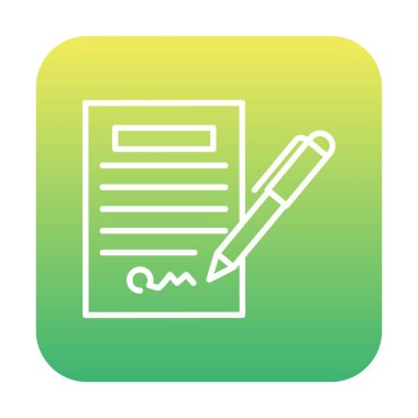 contract icon, vector illustration simple design