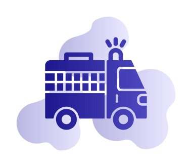 Van düz vektör simgesi