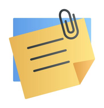 Yapışkan Notlar simge vektör çizimi
