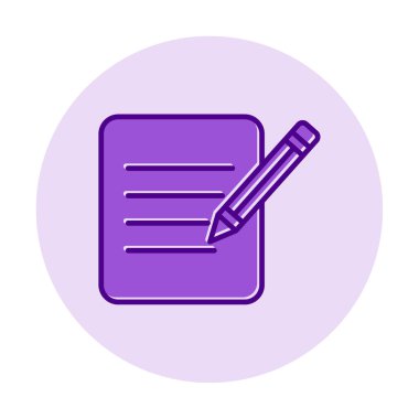 Kağıt Düzenleme. Web simgesi basit illüstrasyon