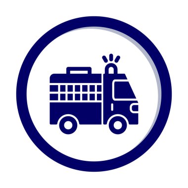 Van düz vektör simgesi