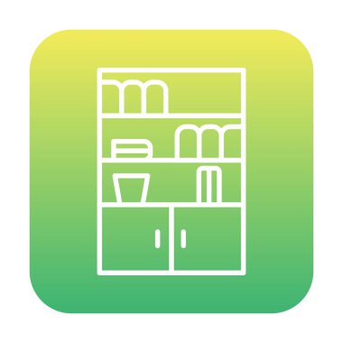 Dolap simgesi, vektör illüstrasyonu basit tasarım