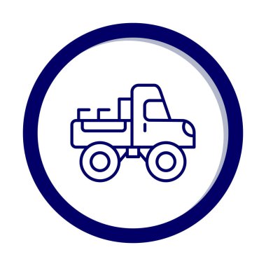 Canavar kamyon simgesi vektör illüstrasyonu