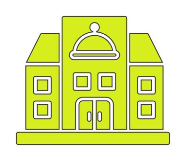 Beyaz arkaplanda restoran vektör illüstrasyonu