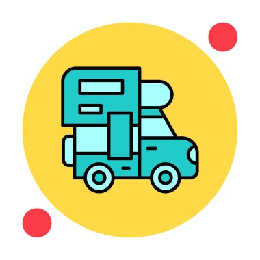 Kamp simgesi vektör illüstrasyonu