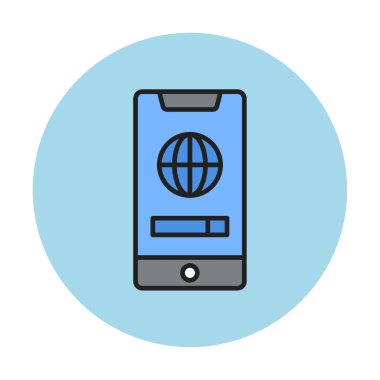 Akıllı telefon simgesi. özet vektör illüstrasyonu 