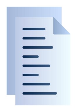 belge simgesi, vektör illüstrasyonu basit tasarım