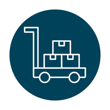 Trolley simgesi, vektör illüstrasyon tasarımı.