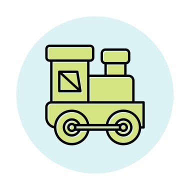 Tren oyuncağı simgesinin vektör illüstrasyonu